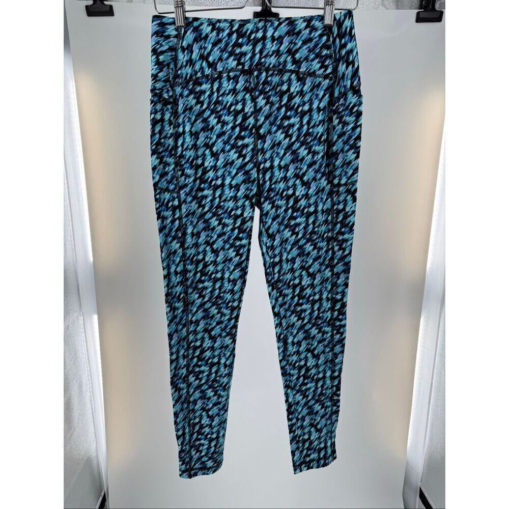 T by Talbots Blue Black Leggings Medium